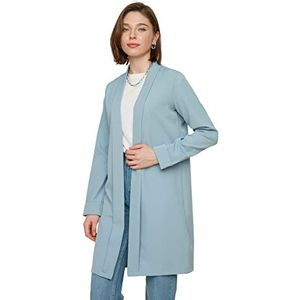 Trendyol Blazer-blauw-effen bovenkleding voor dames, Blauw, 64