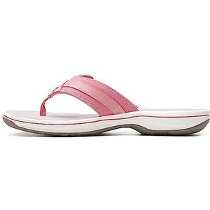 Clarks Breeze Sea Teenslippers voor dames, Helder Roze Synthetisch, 43 EU