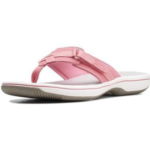 Clarks Breeze Sea Teenslippers voor dames, Helder Roze Synthetisch, 43 EU