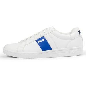 FILA Crosscourt Line Sneakers voor heren, White Prime Blue, 42 EU Breed