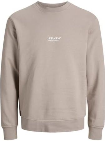 Jack & Jones - JJESoho - Sweatshirt - Lichtbruin / Wit