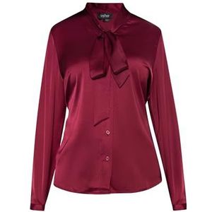 EMBELL Damesblouse met lange mouwen, wijnrood, L