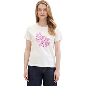 TOM TAILOR T-shirt voor dames, 15221 - gebroken wit, XXL