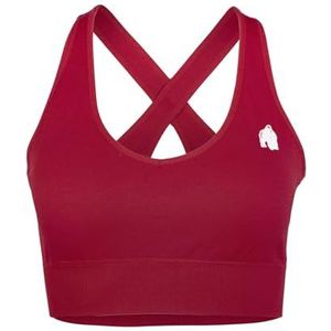 Gorilla Wear Hilton Naadloze sportbeha - zwart - sportbeha bodybuilding fitness zonder beugel slim fit naadloos bovendeel ondergoed sterke grip yoga dagelijks bustier