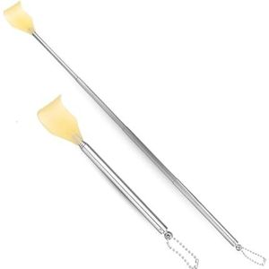 PARENCE. - Set met 2 uittrekbare krabpalen - draagbare massageapparaten van roestvrij staal en kunststof - uittrekbaar tot 42 cm - 2 stuks