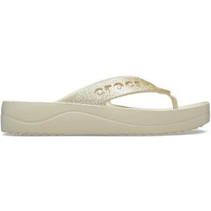 Crocs Baya Plateau Teenslippers voor dames, Beenderen, 36/37 EU