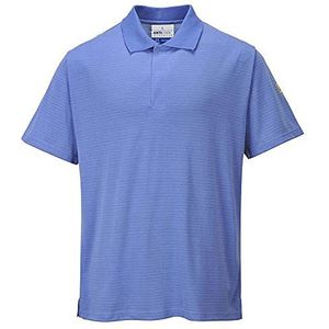 Portwest AS21 ESD Anitstatisch Poloshirt, Normaal, Grootte L, Ziekenhuis Blauw