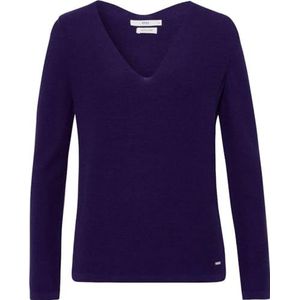 BRAX Dames Style Lana Viscose Structure Pullover, amethist, 42