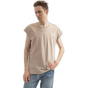 Alpha Industries Organics Mouwloos Shirt voor Mannen Organic Beige