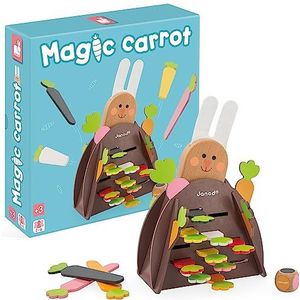 Janod Spel - Magic Carrot: Gezelschapsspel voor kinderen van 3-6 jaar | Snel en gemakkelijk te spelen | 2-4 spelers