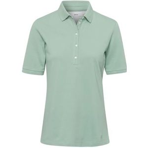 BRAX Style Cleo Polo Pique Solid poloshirt voor dames, munt, 40