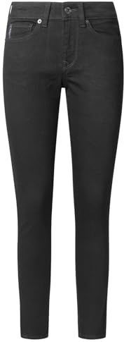 Pepe Jeans Dames Skinny Jeans LW SOHO Jeans, Zwart (Denim-9CA), 24W/32L, Zwart (Denim-9ca), 24W / 32L