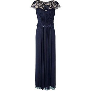 APART Fashion Dames A-lijn jurk 26604, Maxi, effen