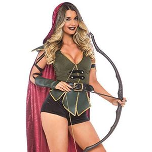 LEG AVENUE 86781-3 Tlg Kostüm Set Hinreißender Robin Hood, Größe M/L, Damen Karneval Kost�üm Fasching