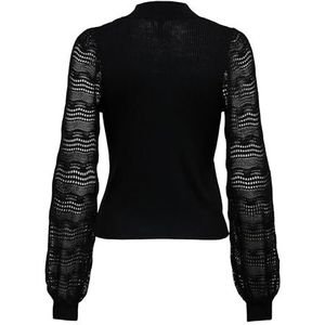 ONLY - ONLANNELINA LS HIGHNECK KNT - Zwarte Dames Trui