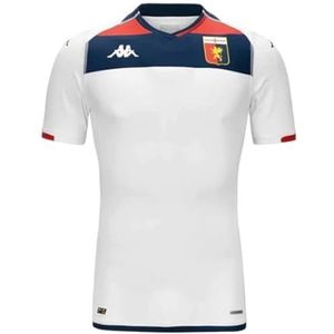 Kappa Kombat Away Genoa F.C. 23-24, tweede team-T-shirt, wit/blauw/rood, S, heren