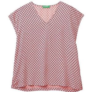 United Colors of Benetton dames overhemd, Roze gestreept 67t, XS