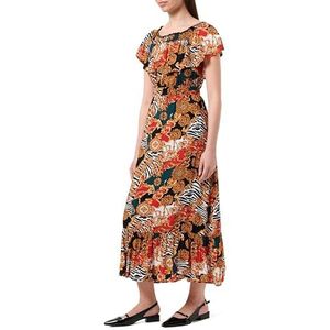 nascita Midi-jurk voor dames, rood, meerkleurig., M