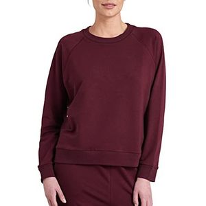 Schiesser Dames sweatshirt Loungewear pyjama-bovendeel, bordeaux, 40