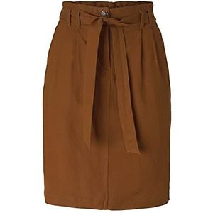 TOM TAILOR Dames rok met hoge taille van linnen 1025864, 12828 - Caramel Brown, 34