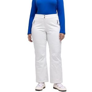 Ulla Popken Skibroek voor dames, stretch comfortband, waterdichte broek, sneeuwwit, 42, sneeuwwit, 42