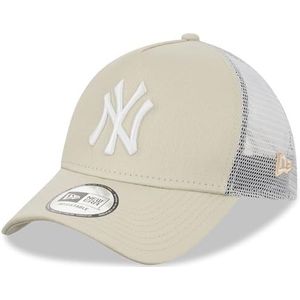 New Era New York Yankees MLB League Essential Beige Wit Verstelbare A-Frame Trucker Pet