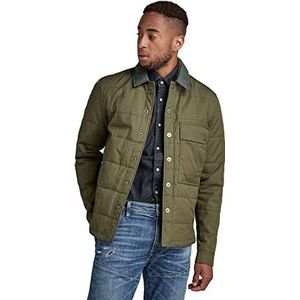 G-STAR RAW Postino Quilted Overshirt voor heren, groen (Shadow Olive D20161-9706-b230), S