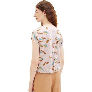 TOM TAILOR Dames blouse 1035245, 31762 - Lilac Abstract Leaf Design, 34