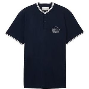 TOM TAILOR - Basic Piqué Poloshirt - Sky Captain Blue - Heren