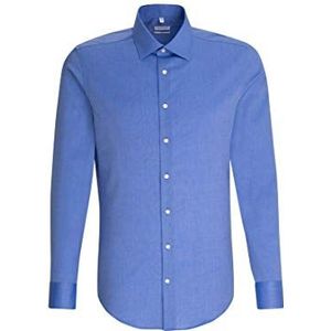 Seidensticker Slim Fit Langarm Shirt voor heren, Mittelblau, 45