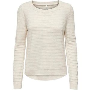 ONLY Dames Onlcata L/S Nca KNT Pullover, Pumice Stone/Detail:w Melange, XS
