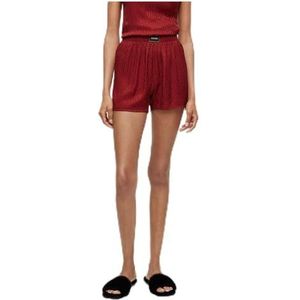 HUGO Satinoir Pyjama_Short voor dames, Dark Red601, L
