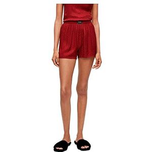 HUGO Satinoir Pyjama_Short voor dames, Dark Red601, XL