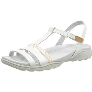 Clarks Amanda Tealite Sportsandalen voor dames, wit leer., 39 EU