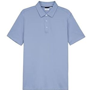 Seidensticker Heren Polo Tech Pique Poloshirt met lange mouwen, lichtblauw, S