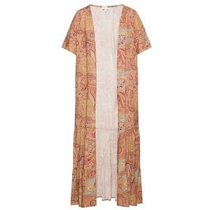 usha FESTIVAL Dames Kimono 15927049-US040, Bordeaux Veelkleurig, S, bordeaux, meerkleurig, S