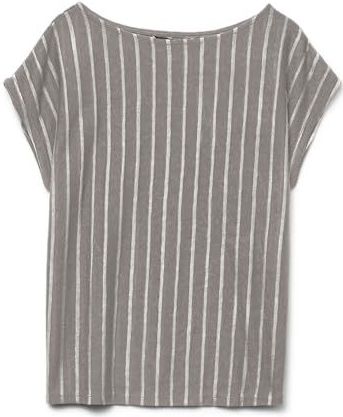 VERO MODA - VMLANA - T-shirt - Taupe/Wit - Gestreept