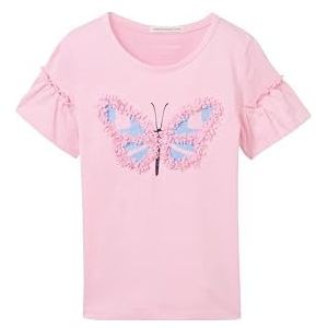 TOM TAILOR T-shirt voor meisjes, 35247 - Fresh Summertime Pink, 104/110 cm