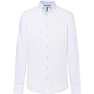 Hackett London Heren American Oxford Mt Casual Shirt, Wit (Wit 800), XS