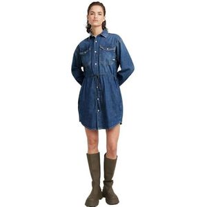 G-STAR RAW Relaxed Drawcord Denim Jurk, Blauw (Sun Faded Blue Mist D24353-d252-g342), M