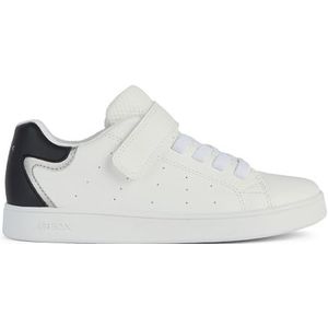 Geox J ECLYPER Boy A Sneakers, wit/zwart, 34 EU, wit zwart, 34 EU