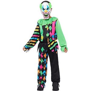 amscan 9917874 jongens Halloween horror clown fancy dress kostuum, multi, 4-6 jaar