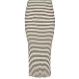 PIECES - PCIRIS - Kokerrok - Beige/Zwart - 3/4 Lengte