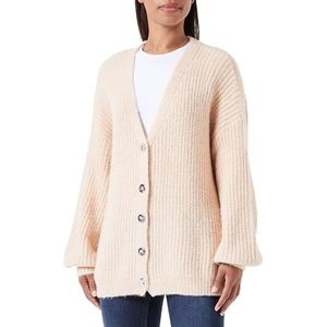 IDONY Gebreid damesvest 25820206-ID02, abrikoos, XS/S, abrikoos, XS/S