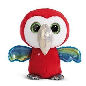 NICI 49293 Knuffeldier GLUBSCHIS papegaai pelotti 15 cm rood knuffeldier van zacht pluche, schattig pluche dier om te knuffelen en te spelen, voor kinderen en volwassenen, leuk cadeau-idee