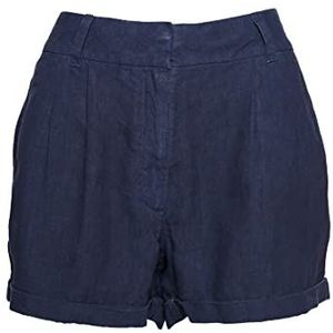 Superdry Studios Overdyed Linen Short W7110331A Richest Navy 6 dames, Richest Navy, 32 NL