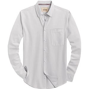 Alimens & Gentle 100% katoen, regular fit, korte mouwen, casual, Hawaiiaans shirt voor heren, Kaki Gery-riem, XXL