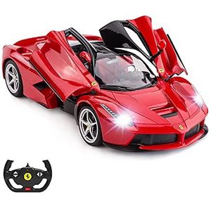 RASTAR Op afstand bestuurbare auto Ferrari-auto, 1:14 Rode Ferrari-speelgoedauto, La Ferrari-auto met afstandsbediening