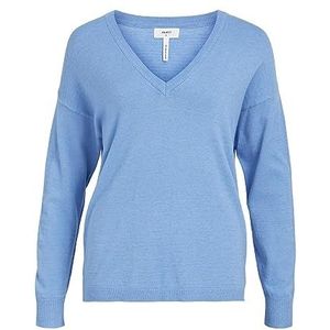 OBJECT Gemêleerde Fijngebreide Trui OBJTHESS Blauw