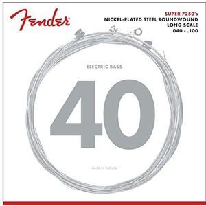 Fender Accessories Basssnaren van vernikkeld staal met rondom wikkeling 3 40-100 7250 Nickel-Plated